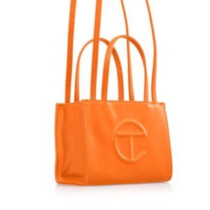 Orange Small Telfar Shopping Bag